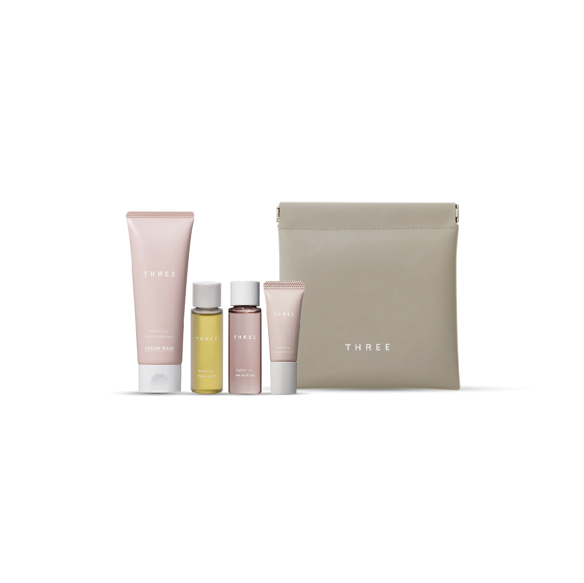 THREE Mini Glowing Skin set