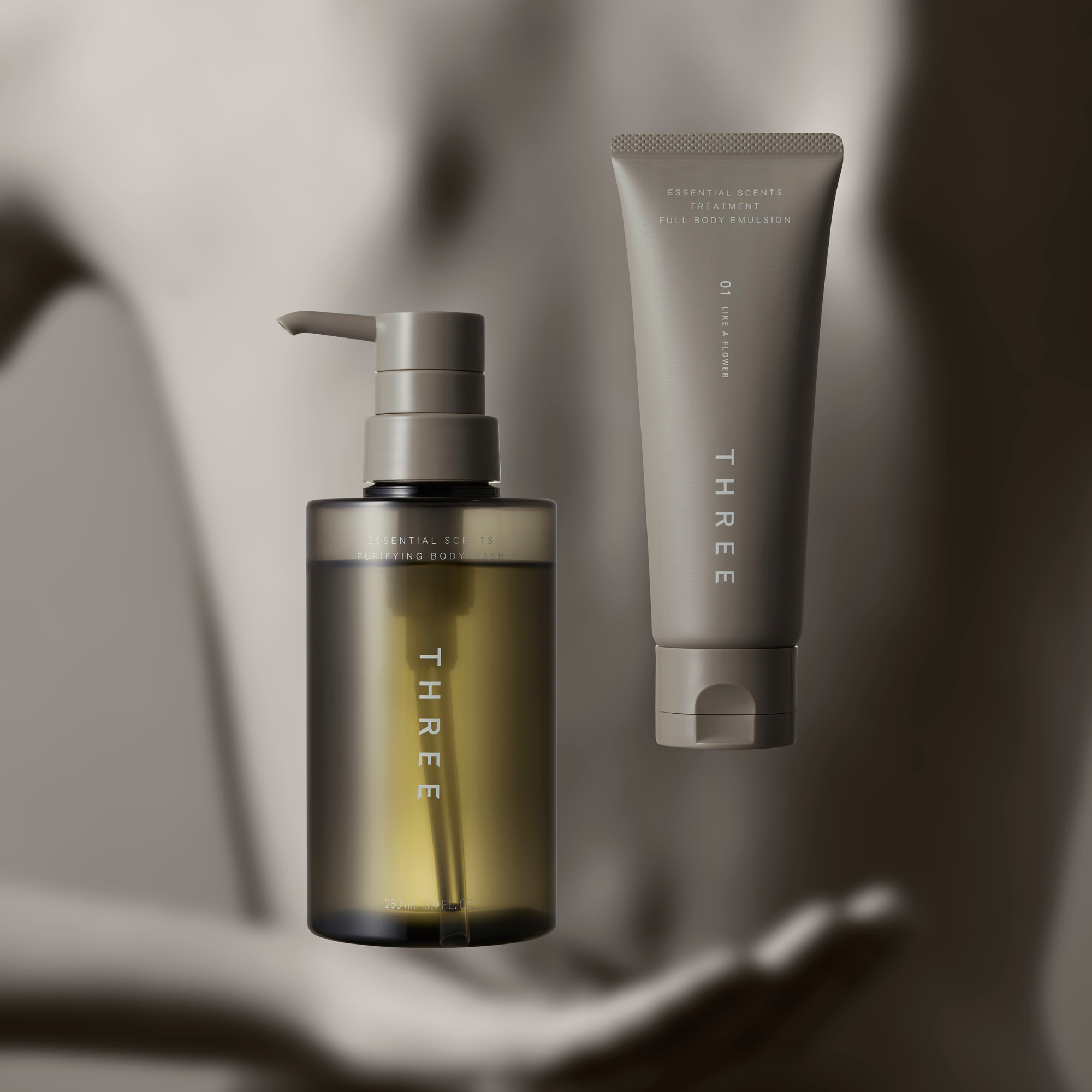 THREE Essential Scents Purifying Body Wash